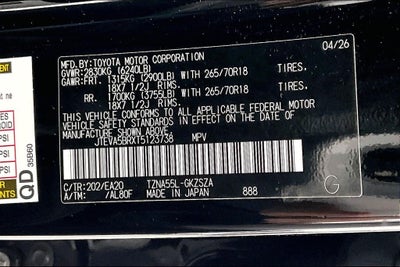 2026 Toyota 4Runner TRD Off-Road Premium