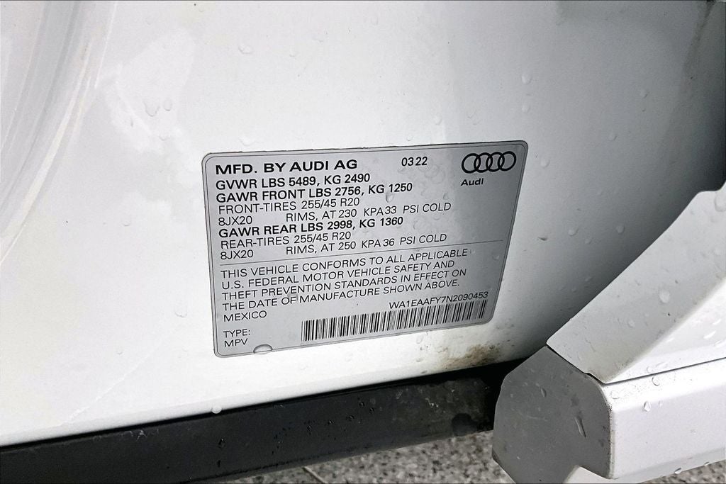 2022 Audi Q5 45 S line Premium quattro