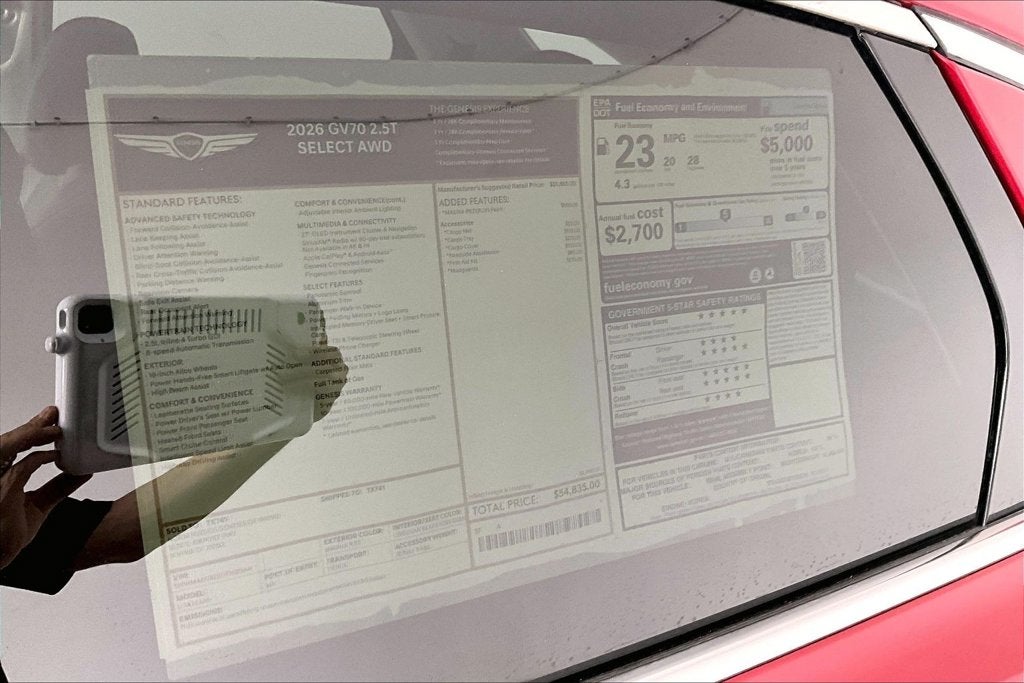 2026 Genesis GV70 2.5T SELECT