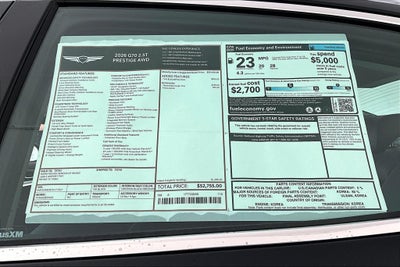 2026 Genesis G70 2.5T PRESTIGE