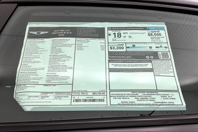 2027 Genesis G80 3.5T PRESTIGE BLACK