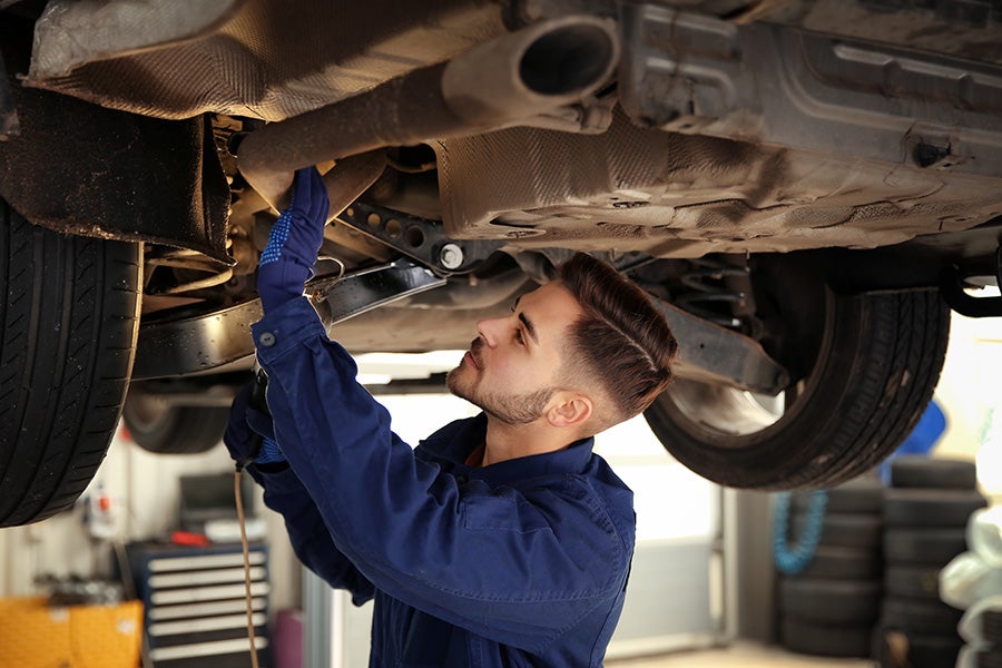 Certified service technician at work